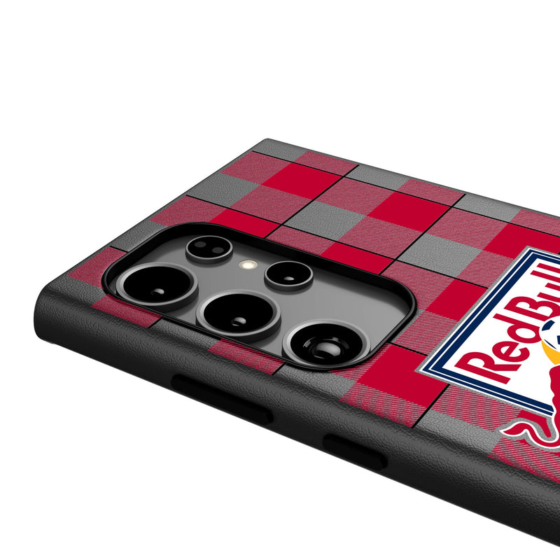 New York Red Bulls  Plaid Galaxy MagSafe Compatible Phone Case Detail.Jpg