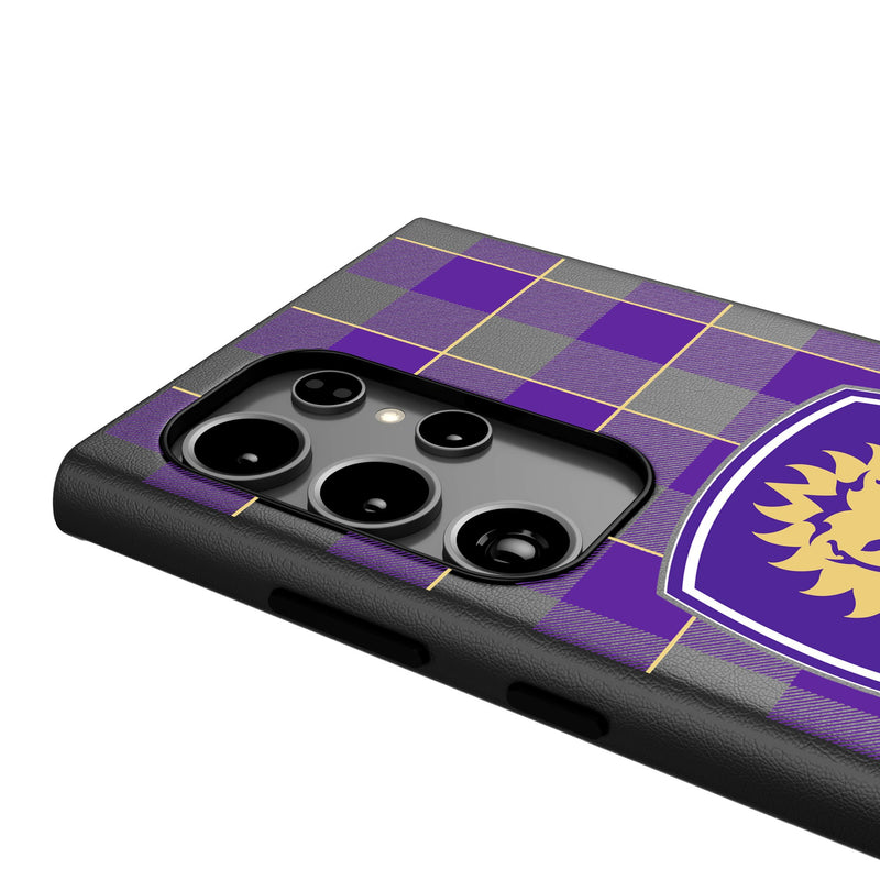 Orlando City Soccer Club  Plaid Galaxy MagSafe Compatible Phone Case Detail.Jpg