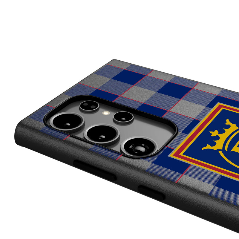 Real Salt Lake   Plaid Galaxy MagSafe Compatible Phone Case Detail.Jpg