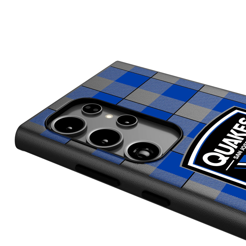 San Jose Earthquakes   Plaid Galaxy MagSafe Compatible Phone Case Detail.Jpg