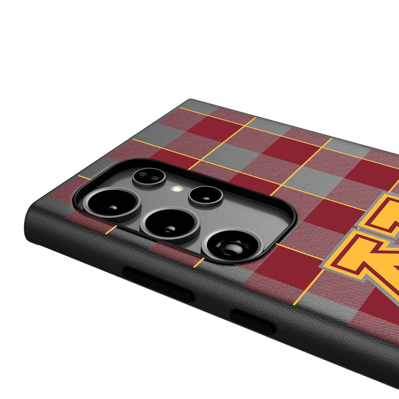 University of Minnesota Golden Gophers Plaid Galaxy MagSafe Compatible Phone Case Detail.Jpg