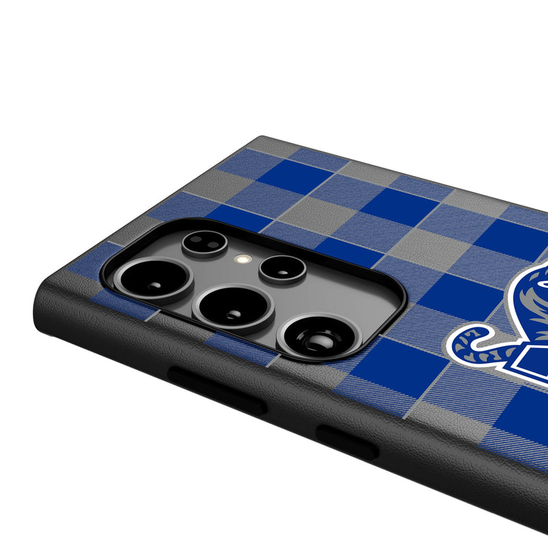 University of Memphis Tigers Plaid Galaxy MagSafe Compatible Phone Case Detail.Jpg