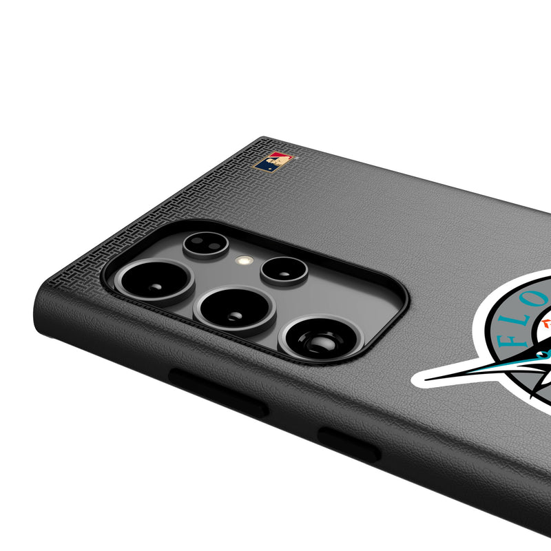 Miami Marlins 1993-2011 - Cooperstown Collection Linen Galaxy MagSafe Compatible Phone Case Detail.Jpg