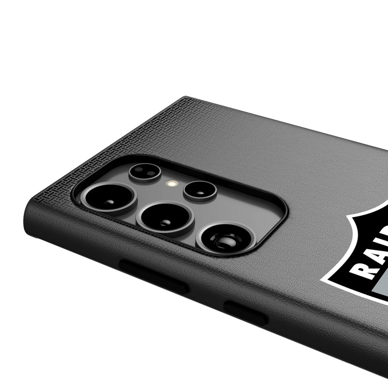 Oakland Raiders 1963 Historic Collection Linen Galaxy MagSafe Compatible Phone Case for Samsung Galaxy Detail.Jpg