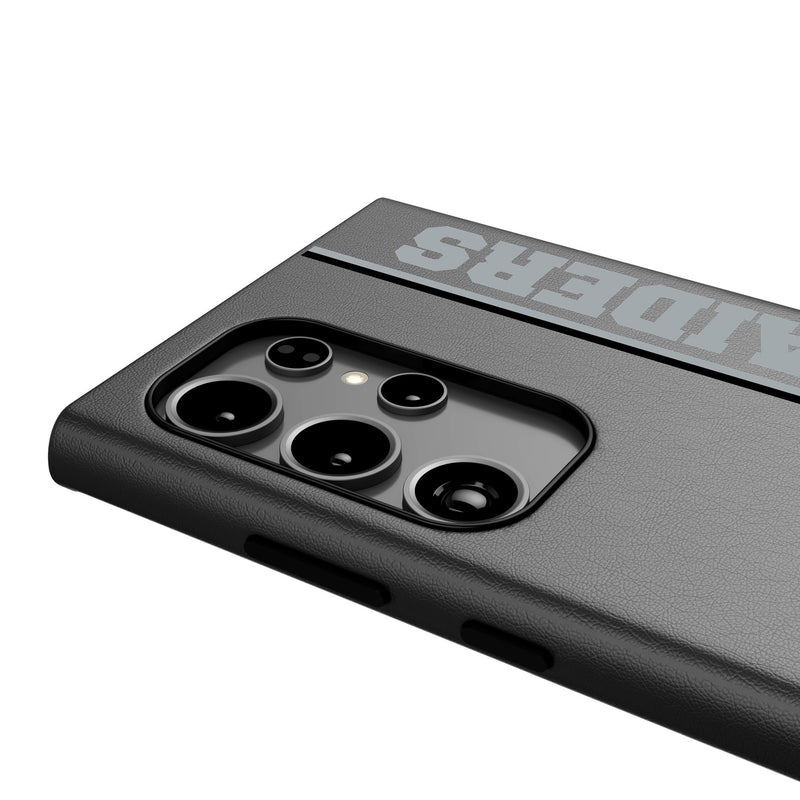 Oakland Raiders 1963 Historic Collection Sidebar Galaxy MagSafe Compatible Phone Case for Samsung Galaxy Detail.Jpg