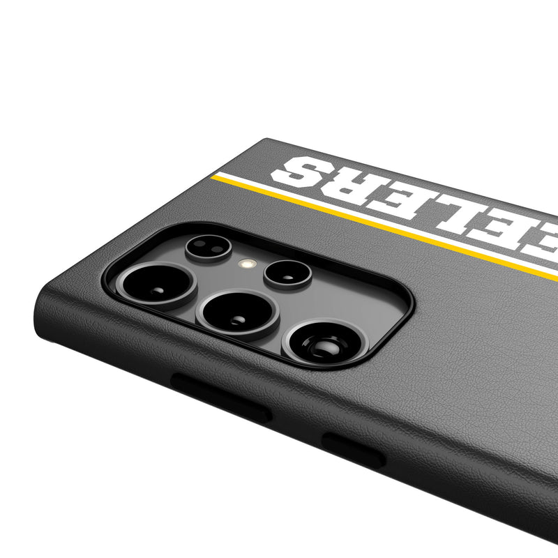 Pittsburgh Steelers 1961 Historic Collection Sidebar Galaxy MagSafe Compatible Phone Case Detail.Jpg