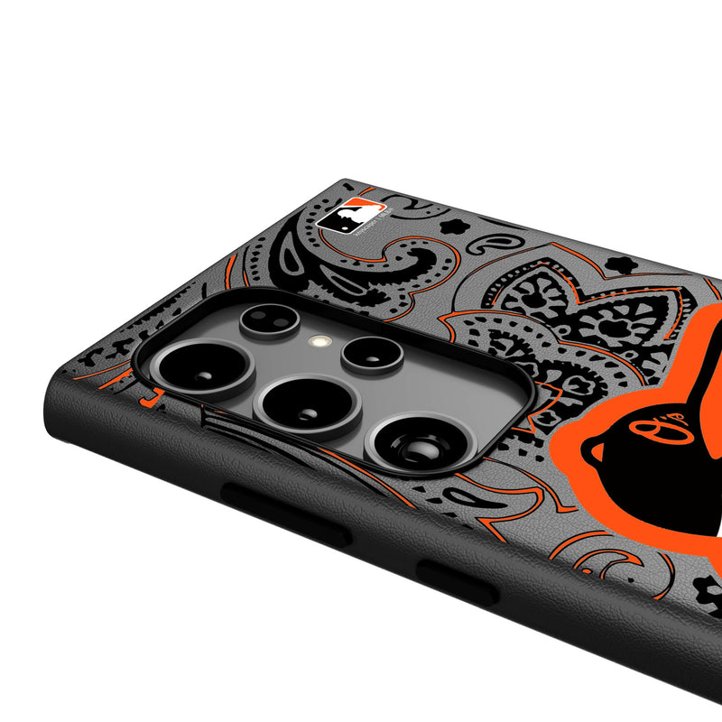 Baltimore Orioles Paisley Galaxy MagSafe Compatible Phone Case Detail.Jpg