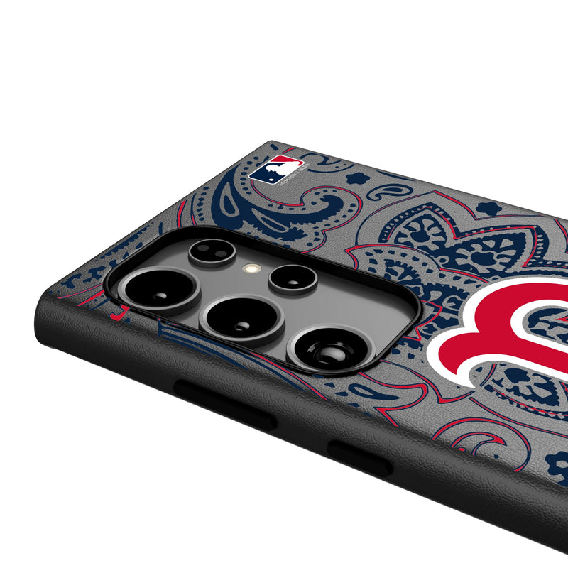 Boston Red Sox Paisley Galaxy MagSafe Compatible Phone Case Detail.Jpg