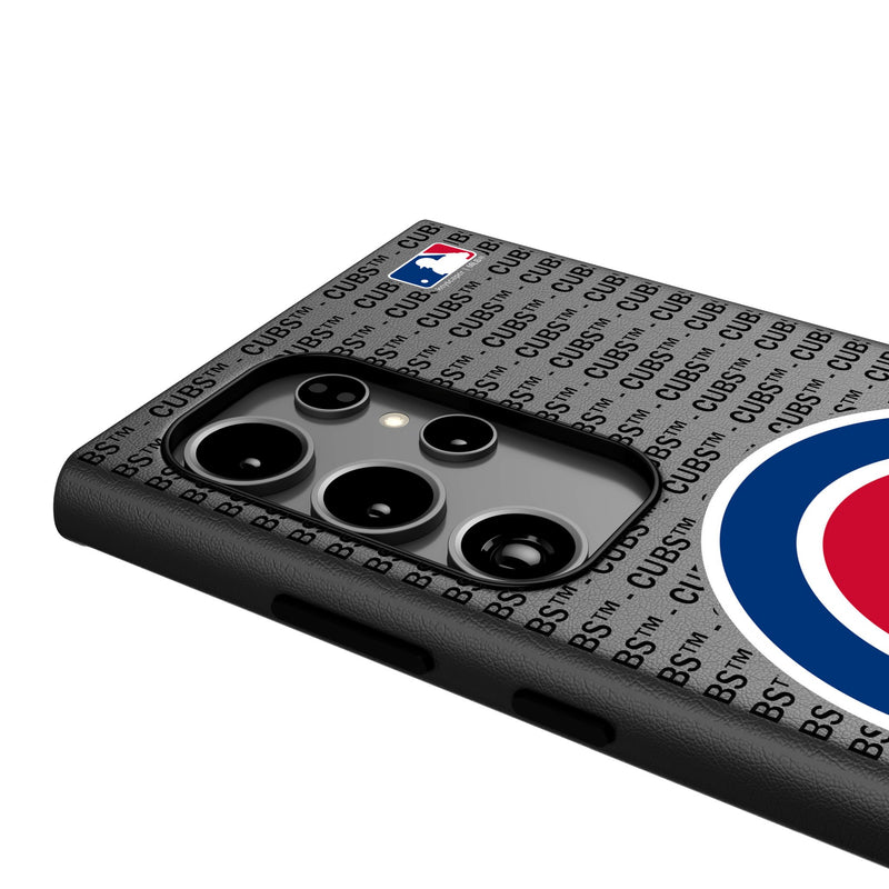 Chicago Cubs Text Backdrop Galaxy MagSafe Compatible Phone Case Detail.Jpg