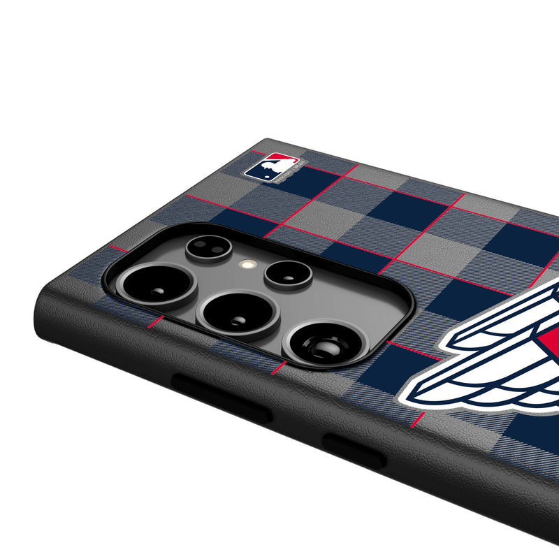 Cleveland Guardians Plaid Galaxy MagSafe Compatible Phone Case Detail.Jpg