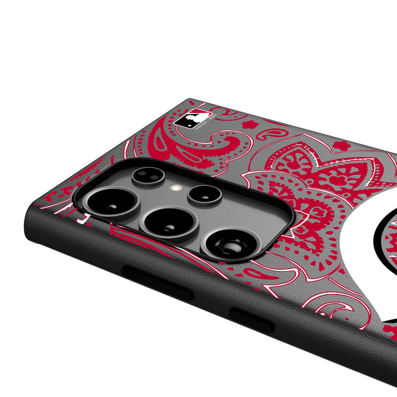 Cincinnati Reds Paisley Galaxy MagSafe Compatible Phone Case Detail.Jpg