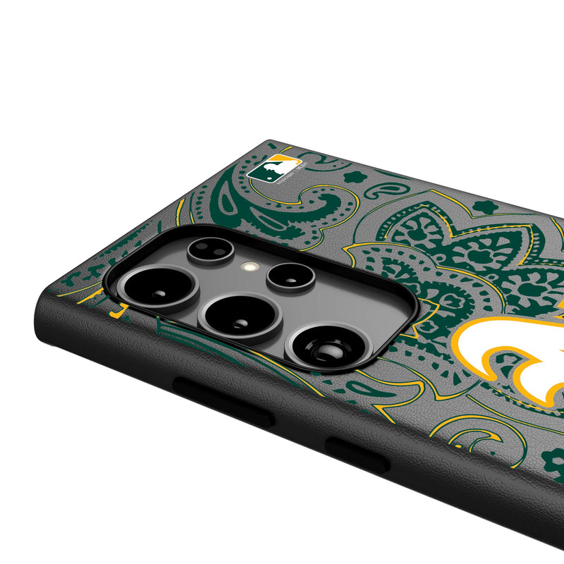 Oakland Athletics Paisley Galaxy MagSafe Compatible Phone Case for Samsung Galaxy Detail.Jpg
