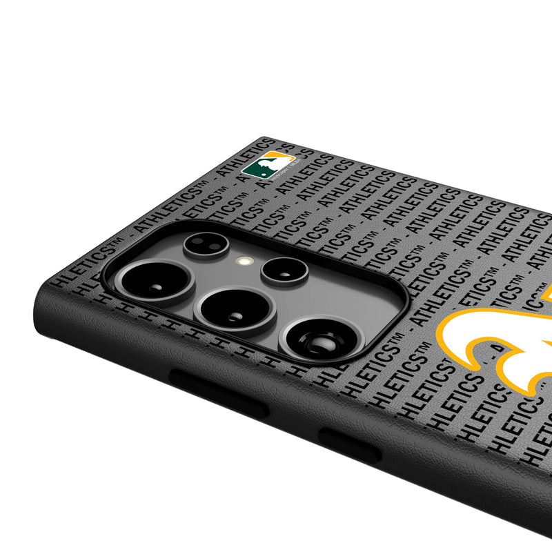 Oakland Athletics Text Backdrop Galaxy MagSafe Compatible Phone Case for Samsung Galaxy Detail.Jpg
