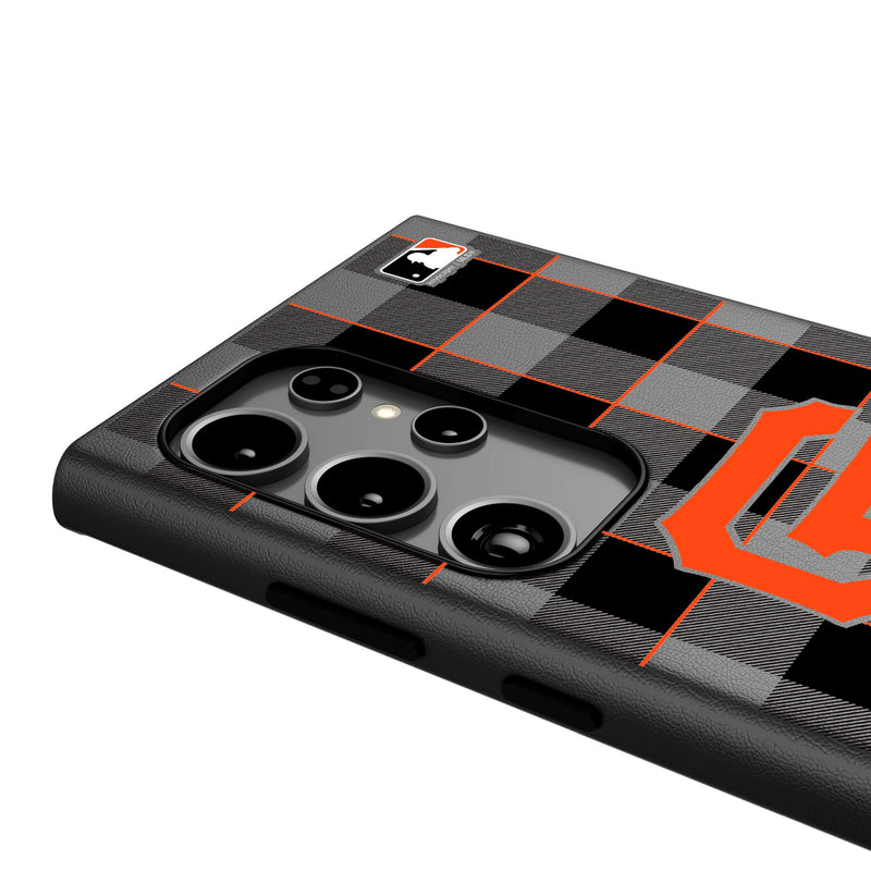 San Francisco Giants Plaid Galaxy MagSafe Compatible Phone Case Detail.Jpg