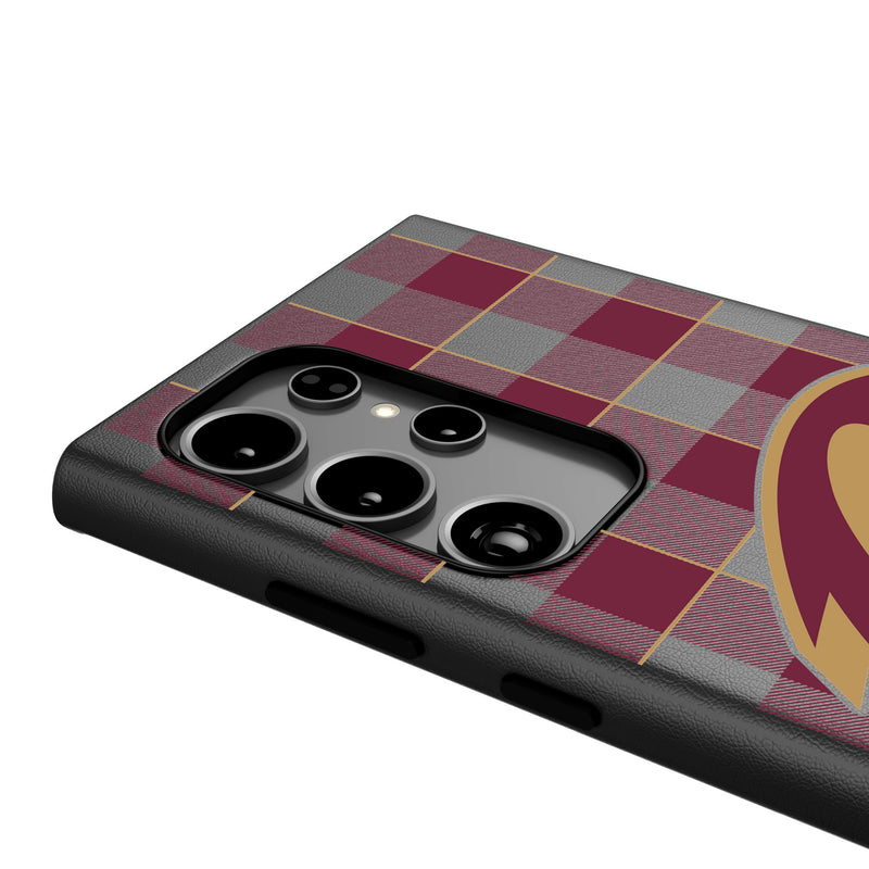 Cleveland Cavaliers Plaid Galaxy MagSafe Compatible Phone Case for Samsung Galaxy Detail.Jpg
