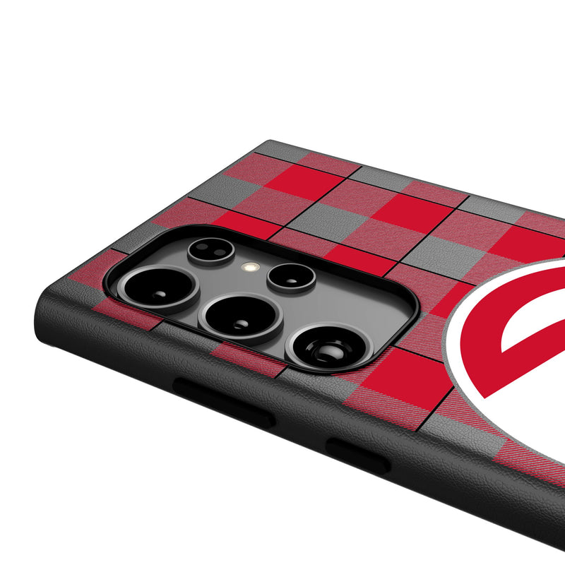 Atlanta Hawks Plaid Galaxy MagSafe Compatible Phone Case Detail.Jpg