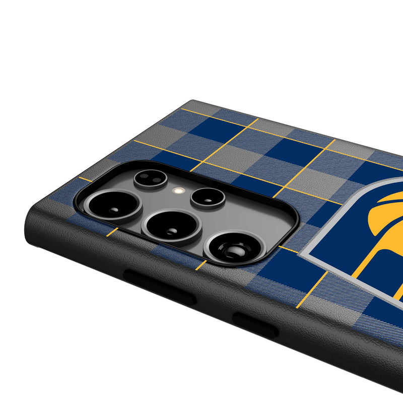 Indiana Pacers Plaid Galaxy MagSafe Compatible Phone Case Detail.Jpg