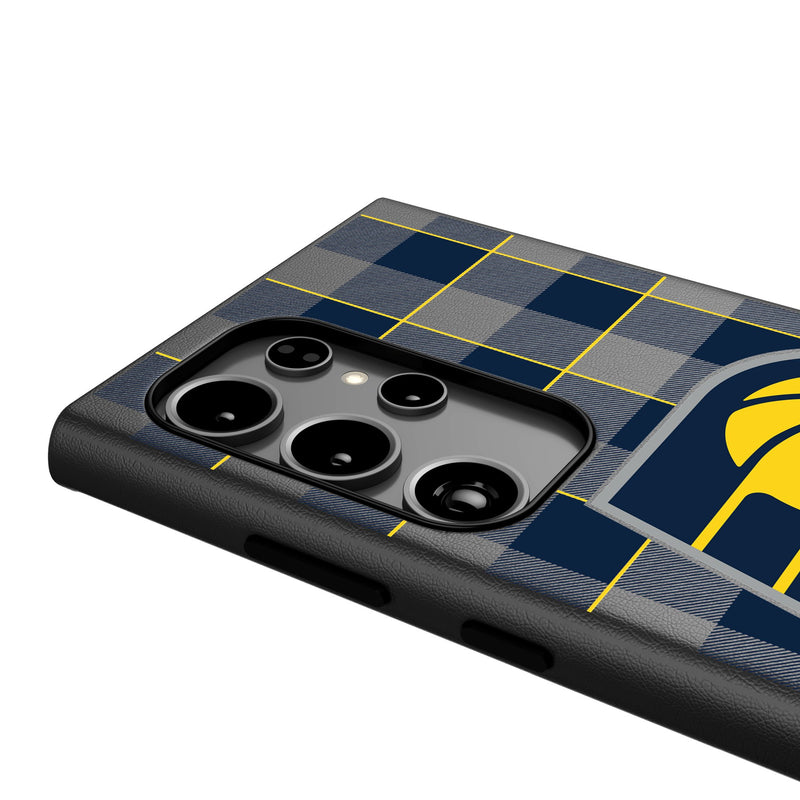 Indiana Pacers Plaid Galaxy MagSafe Compatible Phone Case for Samsung Galaxy Detail.Jpg