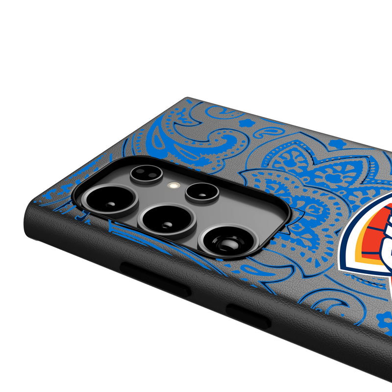 Oklahoma City Thunder Paisley Galaxy MagSafe Compatible Phone Case Detail.Jpg