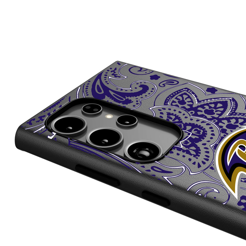 Baltimore Ravens Paisley Galaxy MagSafe Compatible Phone Case Detail.Jpg