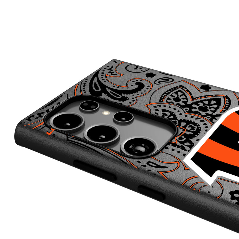 Cincinnati Bengals Paisley Galaxy MagSafe Compatible Phone Case Detail.Jpg