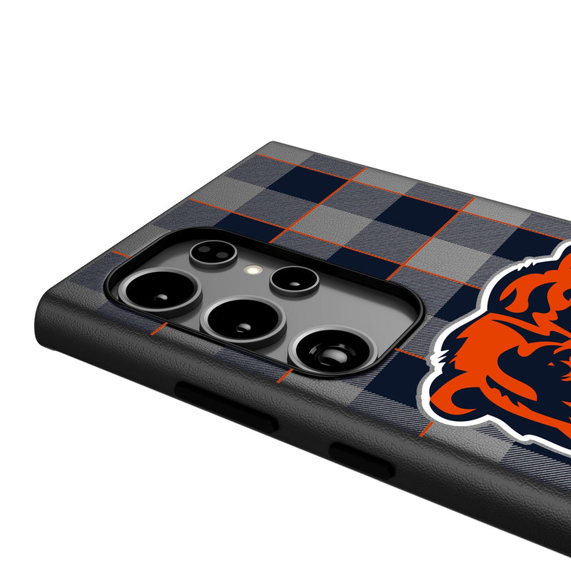 Chicago Bears Plaid Galaxy MagSafe Compatible Phone Case Detail.Jpg