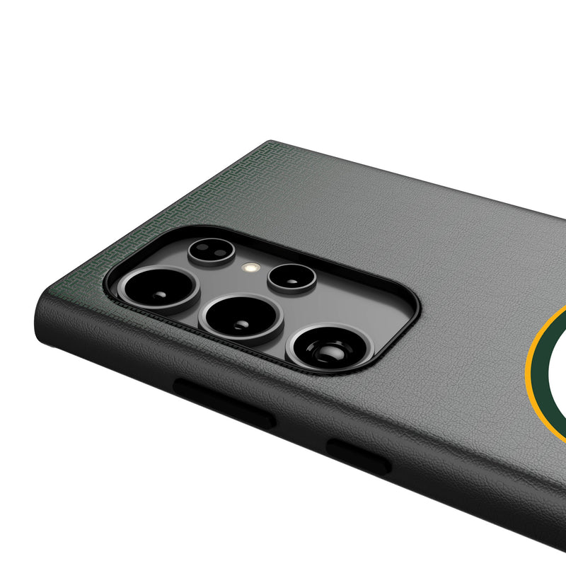 Green Bay Packers Linen Galaxy MagSafe Compatible Phone Case Detail.Jpg