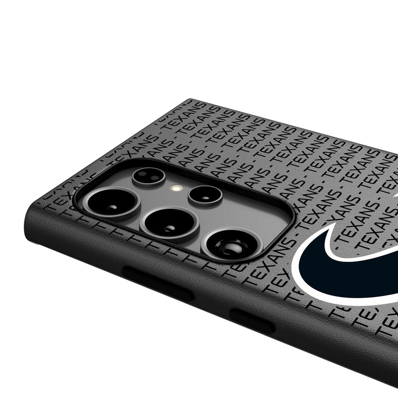 Houston Texans Text Backdrop Galaxy MagSafe Compatible Phone Case Detail.Jpg