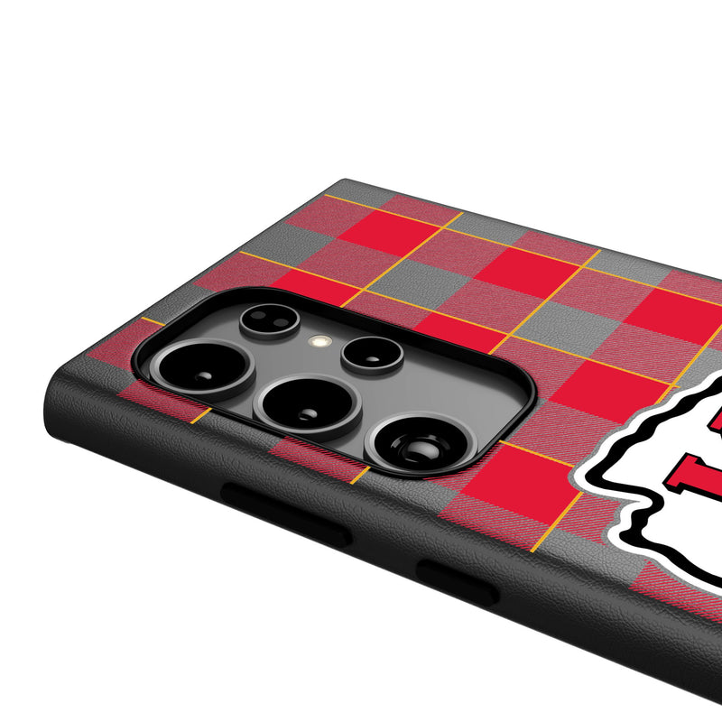 Kansas City Chiefs Plaid Galaxy MagSafe Compatible Phone Case Detail.Jpg