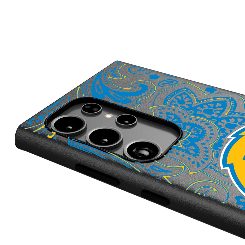 Los Angeles Chargers Paisley Galaxy MagSafe Compatible Phone Case Detail.Jpg