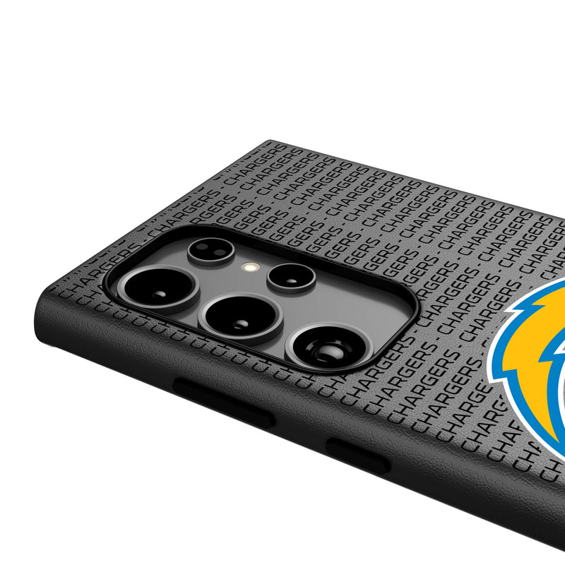 Los Angeles Chargers Text Backdrop Galaxy MagSafe Compatible Phone Case Detail.Jpg