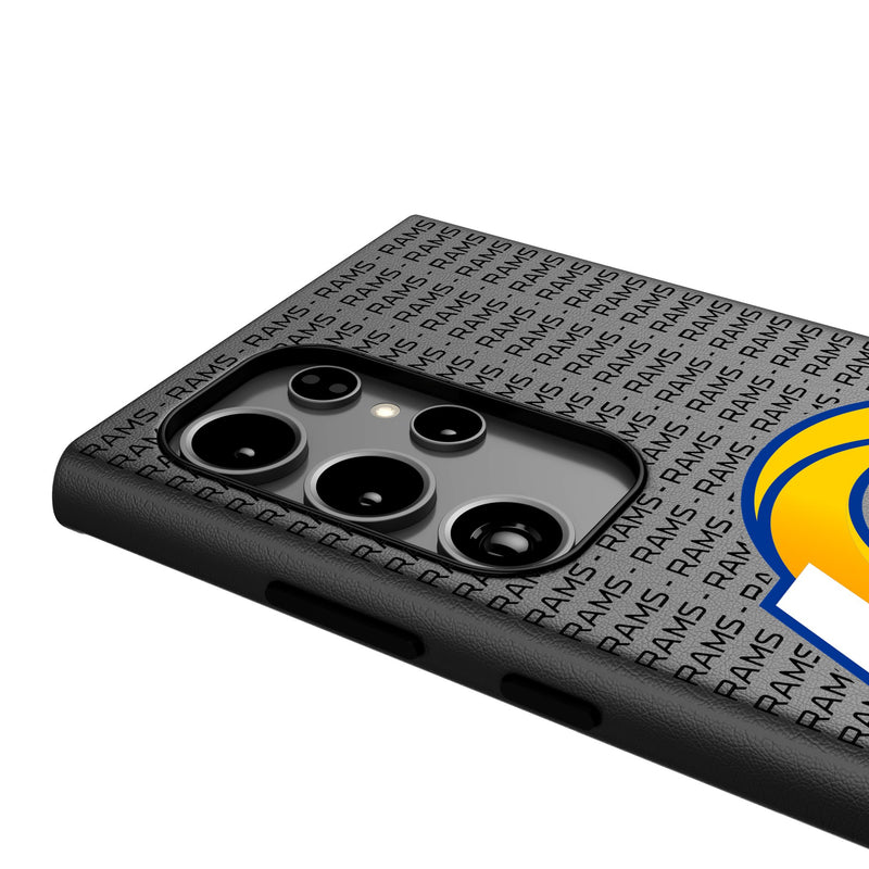 Los Angeles Rams Text Backdrop Galaxy MagSafe Compatible Phone Case Detail.Jpg