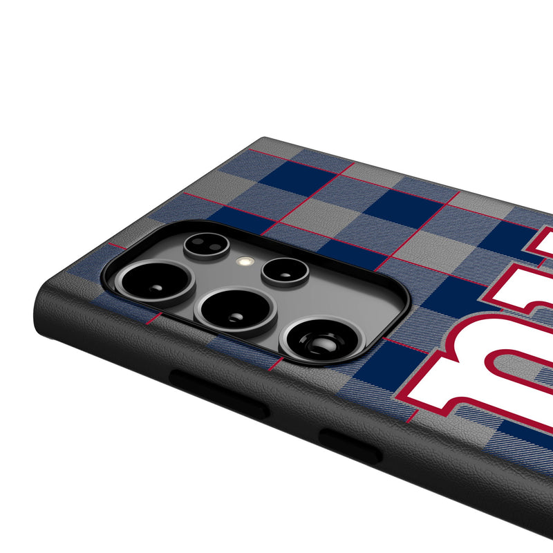 New York Giants Plaid Galaxy MagSafe Compatible Phone Case Detail.Jpg