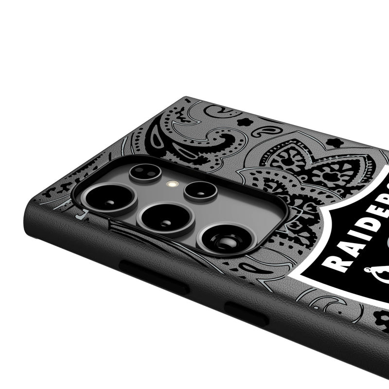 Las Vegas Raiders Paisley Galaxy MagSafe Compatible Phone Case Detail.Jpg