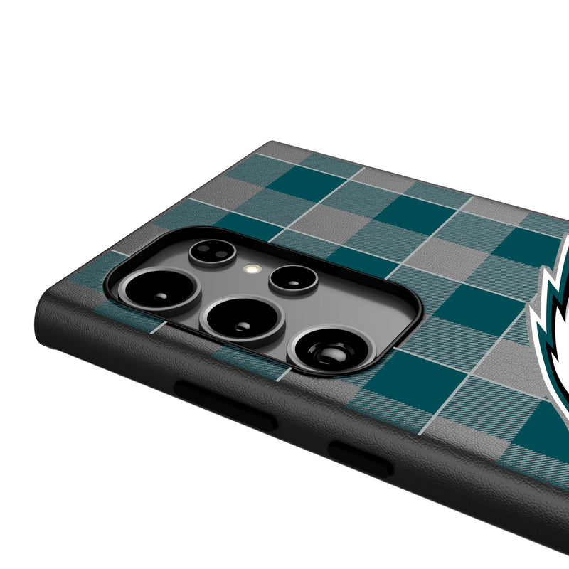 Philadelphia Eagles Plaid Galaxy MagSafe Compatible Phone Case for Samsung Galaxy Detail.Jpg