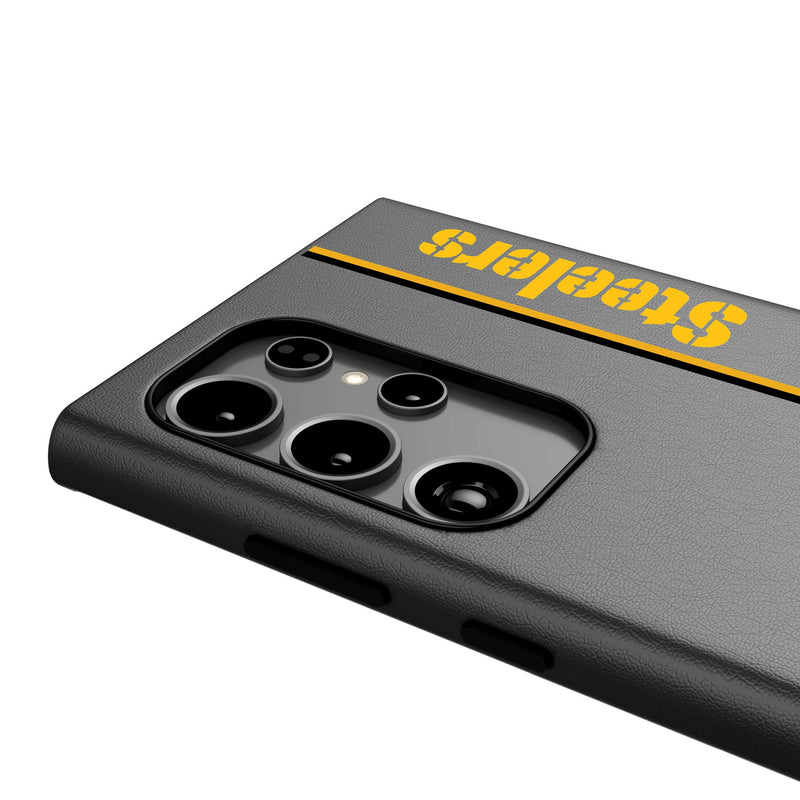 Pittsburgh Steelers Sidebar Galaxy MagSafe Compatible Phone Case Detail.Jpg