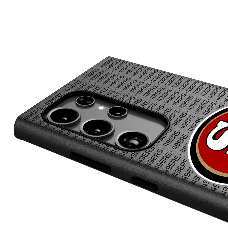 San Francisco 49ers Text Backdrop Galaxy MagSafe Compatible Phone Case Detail.Jpg