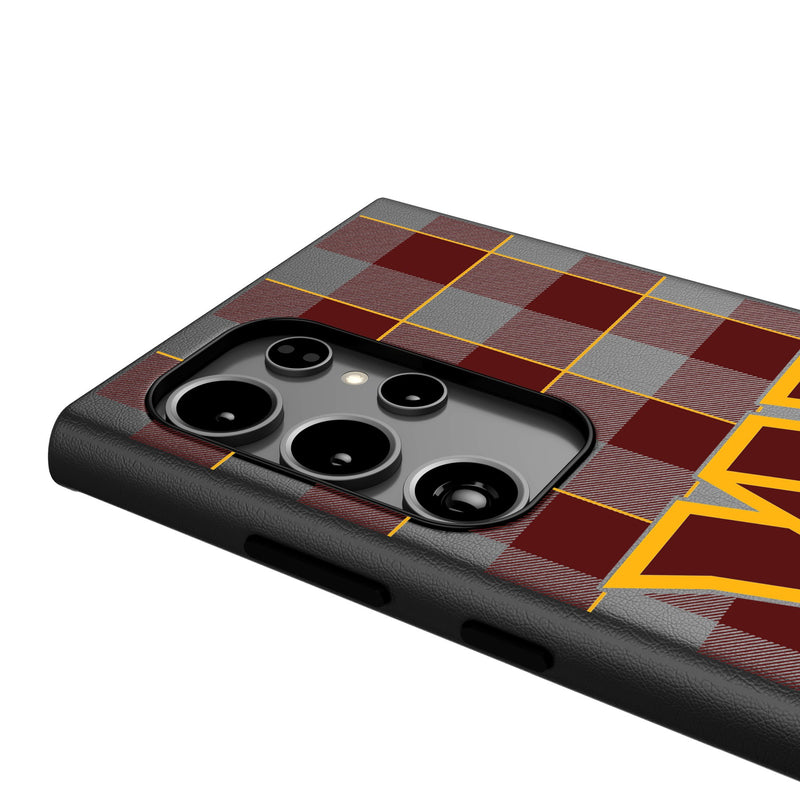 Washington Commanders Plaid Galaxy MagSafe Compatible Phone Case for Samsung Galaxy Detail.Jpg