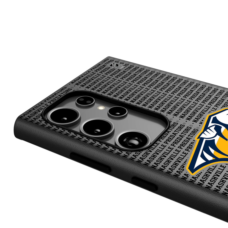 Nashville Predators Text Backdrop Galaxy MagSafe Compatible Phone Case Detail.Jpg