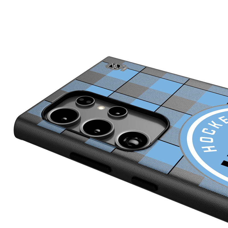 Utah Hockey Club Plaid Galaxy MagSafe Compatible Phone Case for Samsung Galaxy Detail.Jpg