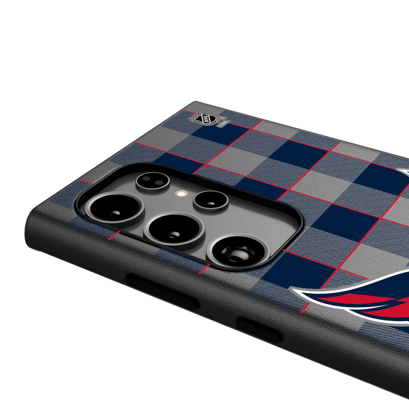 Washington Capitals Plaid Galaxy MagSafe Compatible Phone Case Detail.Jpg