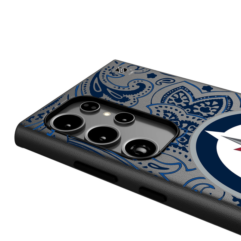 Winnipeg Jets Paisley Galaxy MagSafe Compatible Phone Case Detail.Jpg