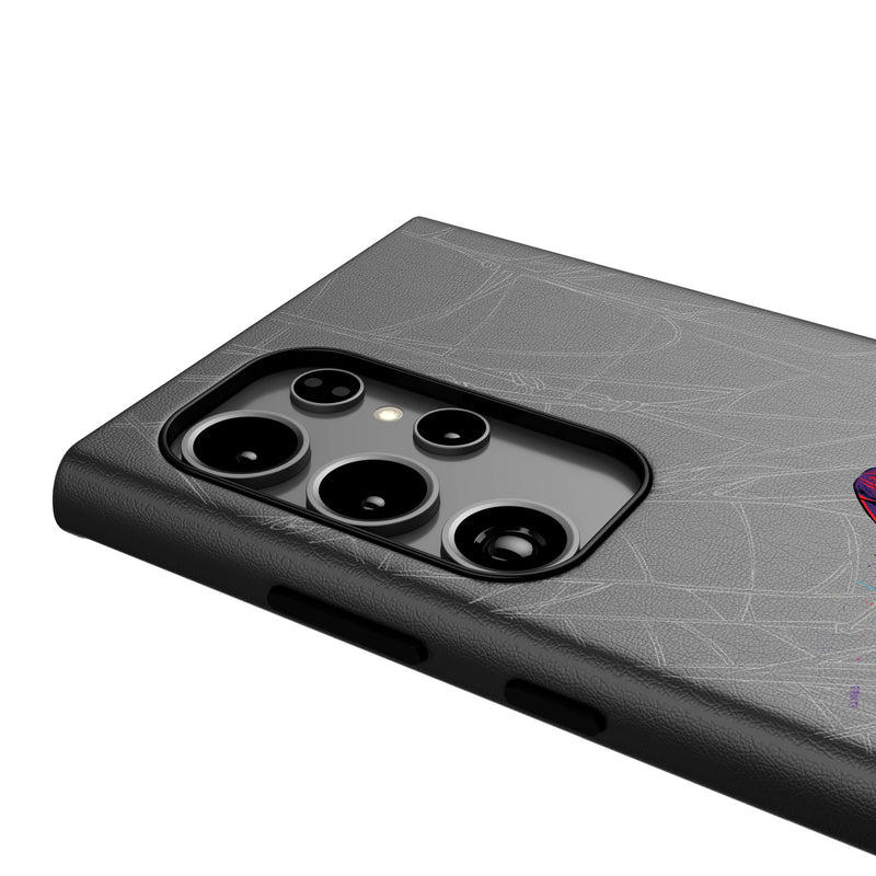 Marvel Miles Morales Badge Galaxy MagSafe Compatible Phone Case for Samsung Galaxy Detail.Jpg