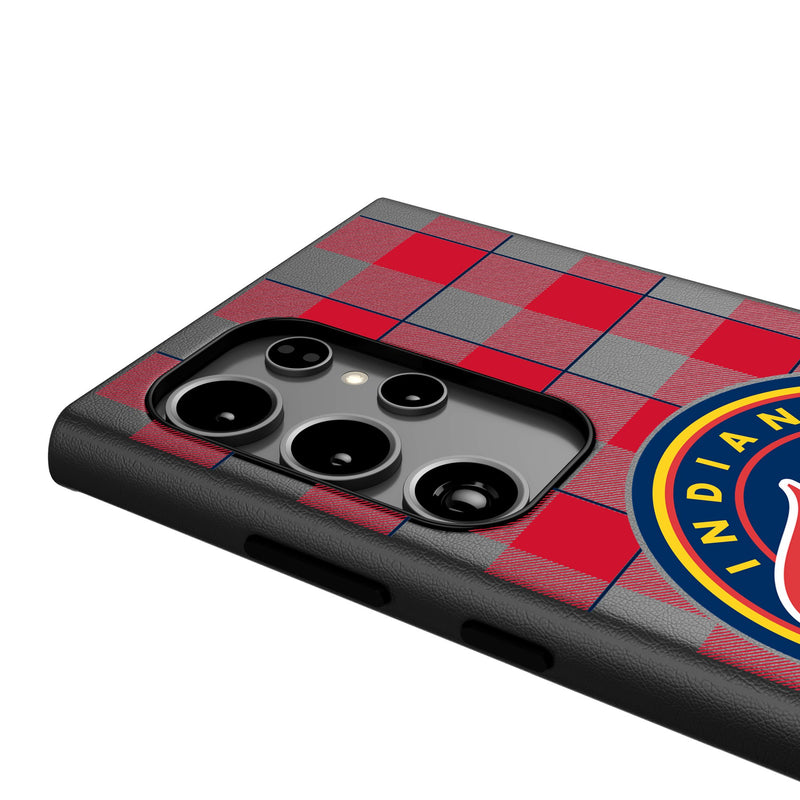 Indiana Fever Plaid Galaxy MagSafe Compatible Phone Case Detail.Jpg