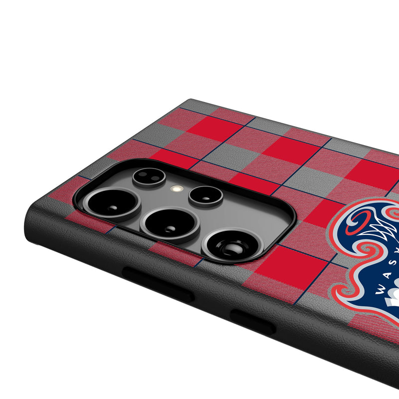 Washington Mystics Plaid Galaxy MagSafe Compatible Phone Case Detail.Jpg