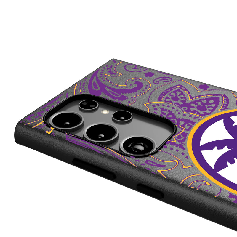 Los Angeles Sparks Paisley Galaxy MagSafe Compatible Phone Case Detail.Jpg