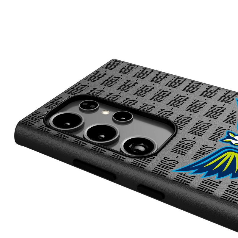 Dallas Wings Text Backdrop Galaxy MagSafe Compatible Phone Case Detail.Jpg