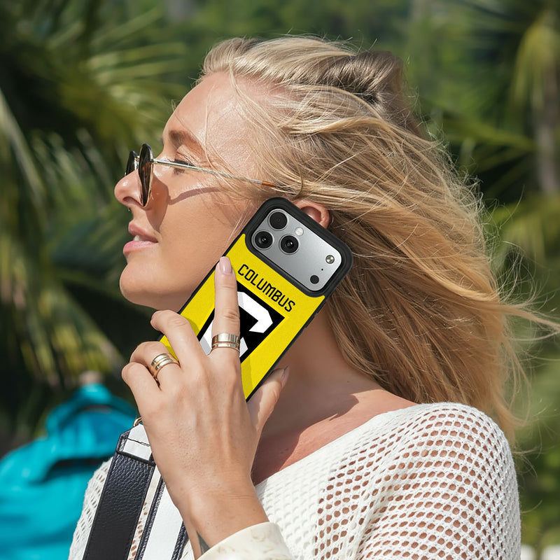 Columbus Crew Solid iPhone Bump Phone Case for Apple iPhone Lifestyle.Jpg