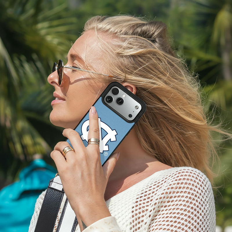 University of North Carolina Tar Heels Personalized Stripe iPhone Bump Phone Case for Apple iPhone Lifestyle.Jpg