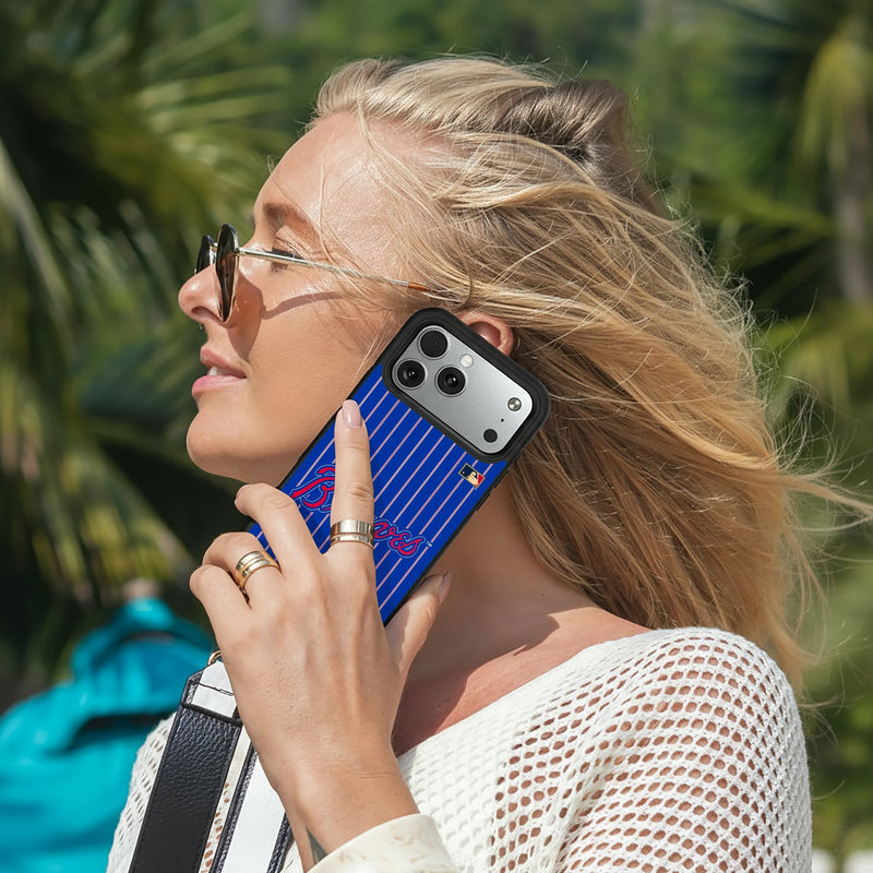 Atlanta Braves Home 2012 - Cooperstown Collection Pinstripe iPhone Bump Phone Case for Apple iPhone Lifestyle.Jpg